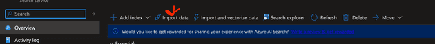 Azure Search Import Data