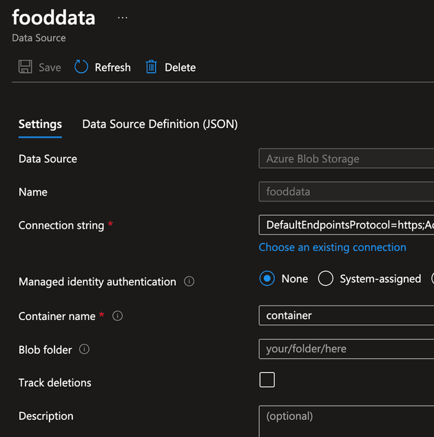 Setting Data